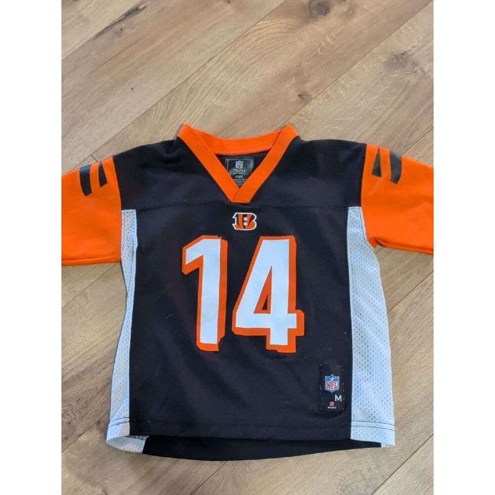 NFL Kids Black & Orange #14 Dalton Bengals Jersey